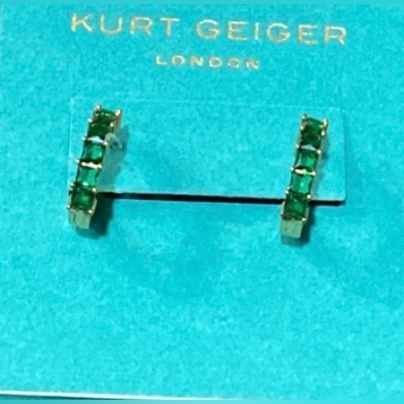 Kurt Geiger Huggie hoop earrings/Be kind in rainbow on back in dust bag NWT - Picture 10 of 14